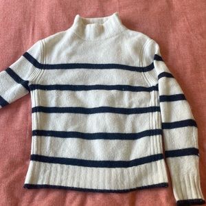 J. Crew Mockneck Striped Sweater